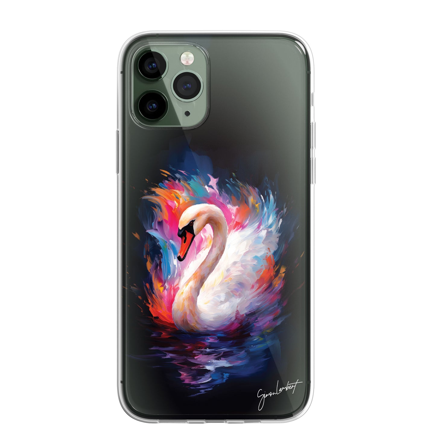 British Birds Phone Case Palette Knife Art CLEAR Cover Case for iPhone 15 14 13 12 Pro +