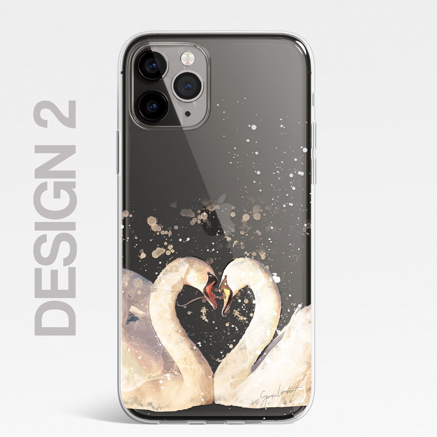 British Birds Phone Case Splatter Art CLEAR Cover Case for iPhone 14 13 12 Pro +