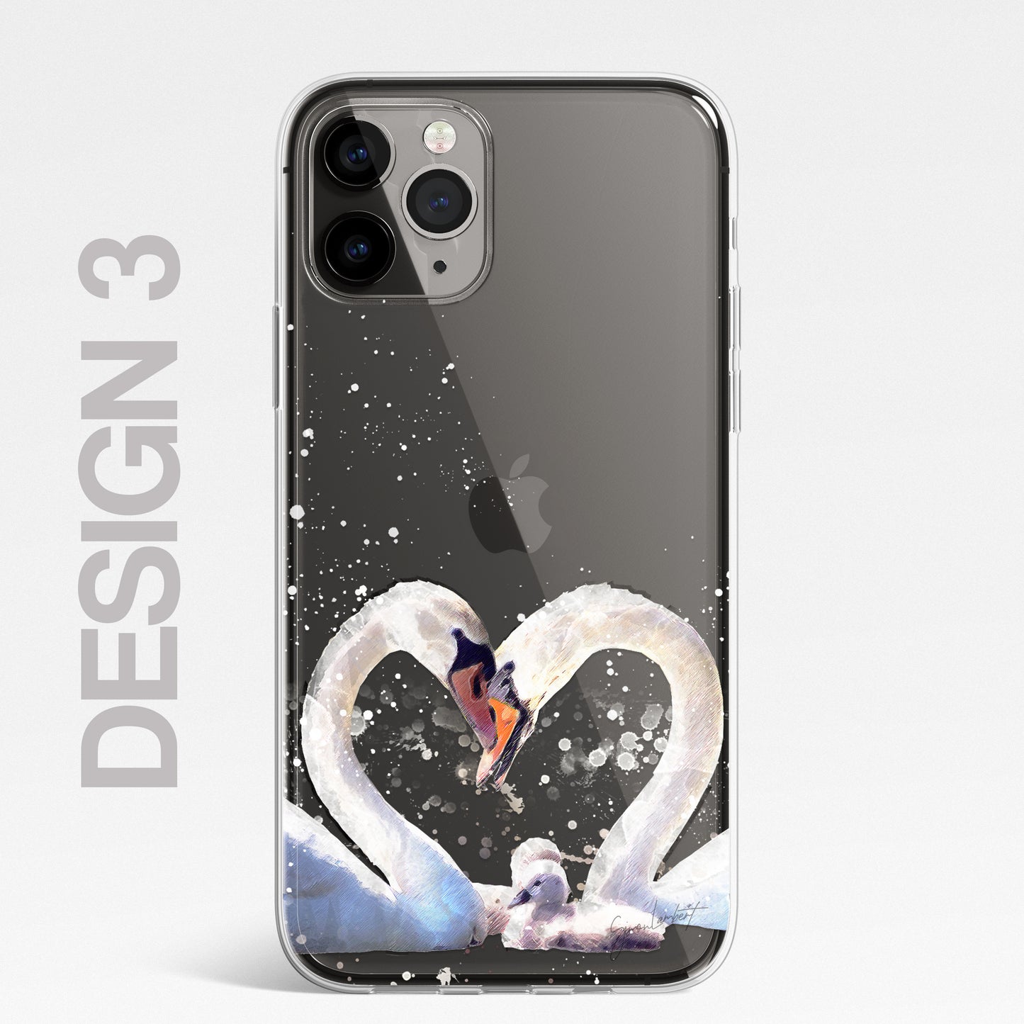 British Birds Phone Case Splatter Art CLEAR Cover Case for iPhone 14 13 12 Pro +