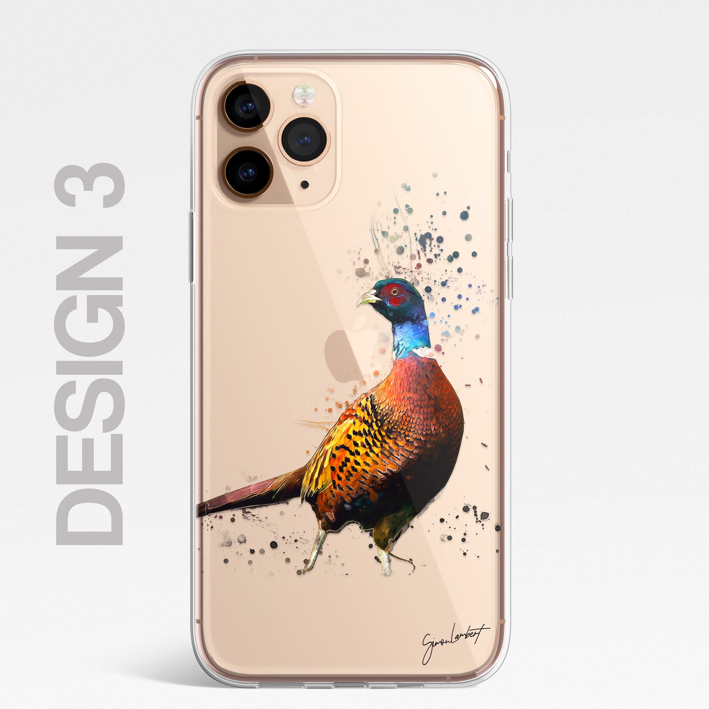 Forest Farm Animals Case Splatter Art CLEAR Phone Cover Case for iPhone 14 13 12