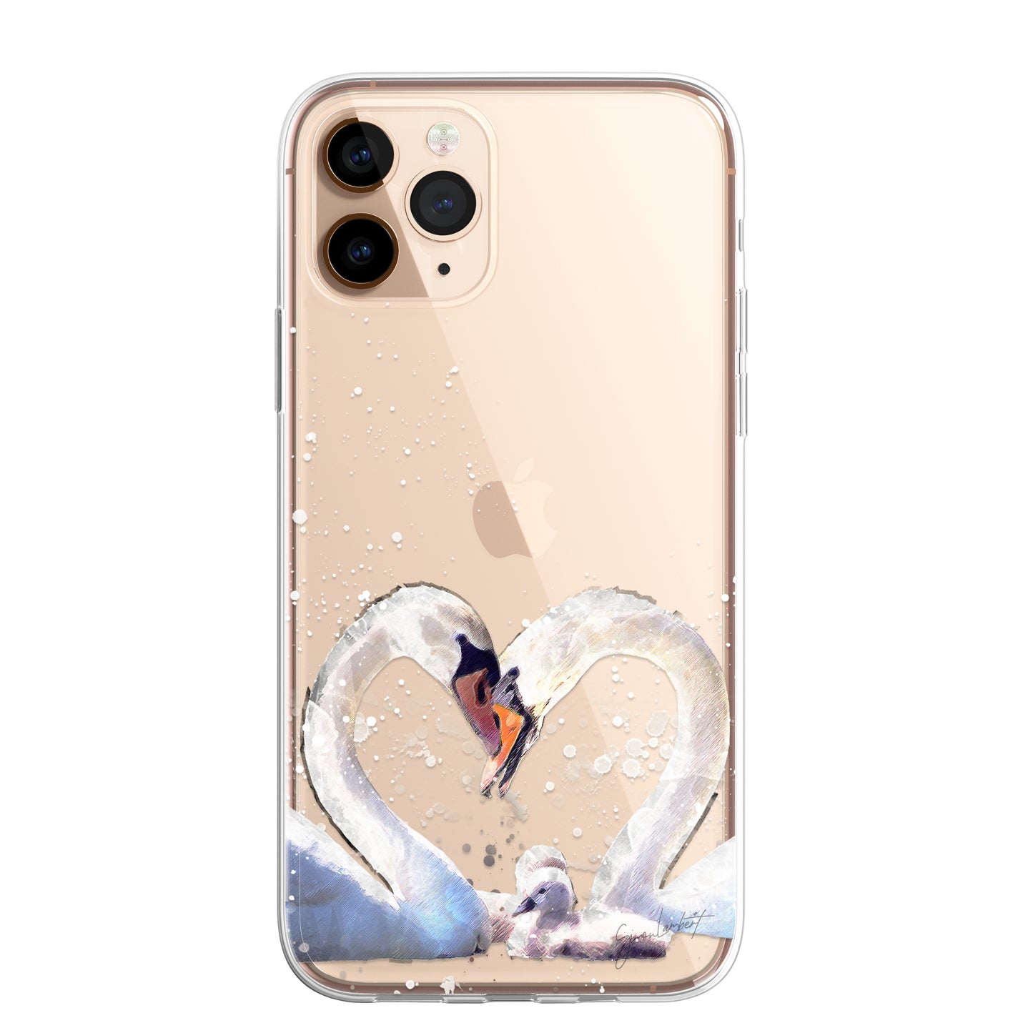 British Birds Phone Case Splatter Art CLEAR Cover Case for iPhone 14 13 12 Pro +
