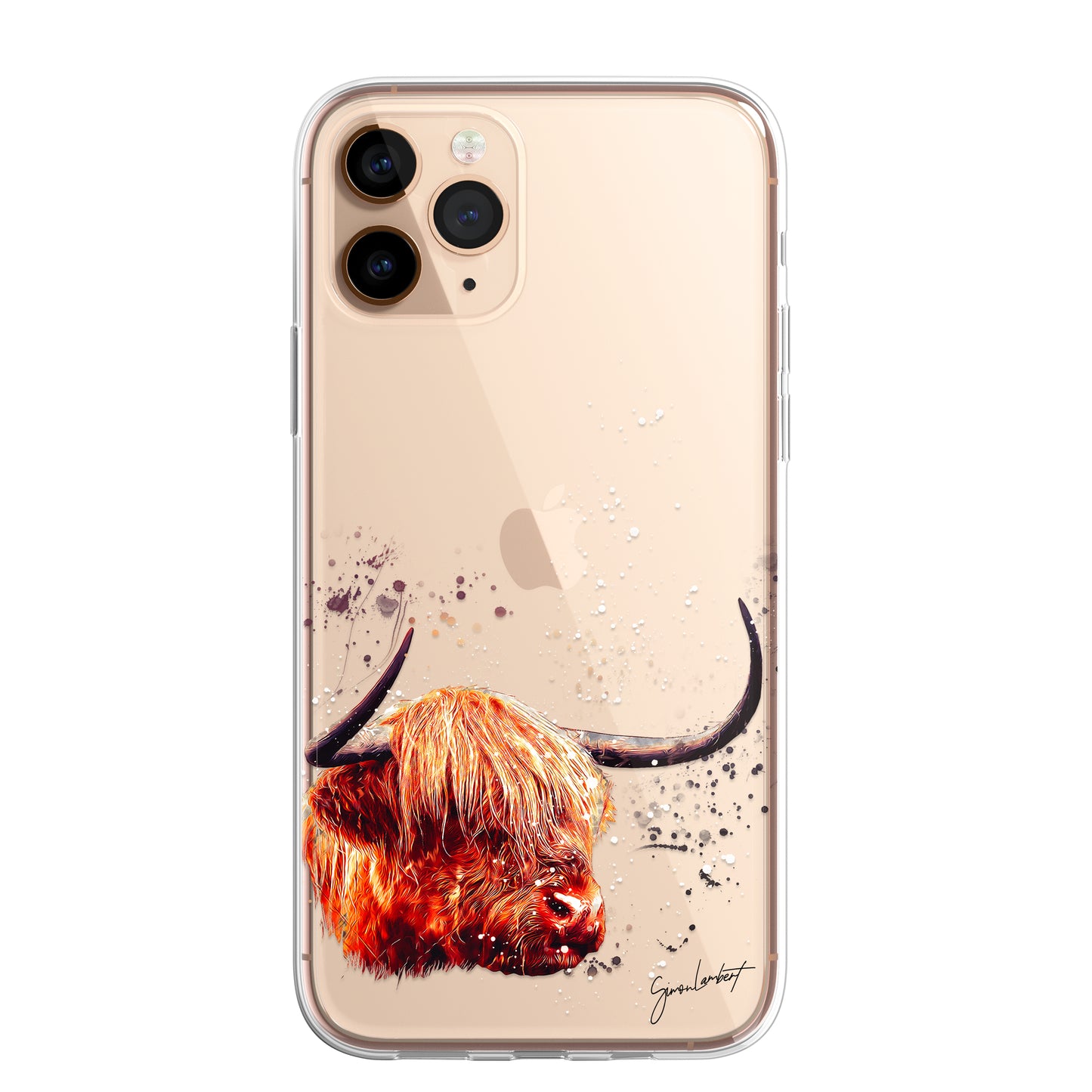 Forest Farm Animals Case Splatter Art CLEAR Phone Cover Case for iPhone 14 13 12