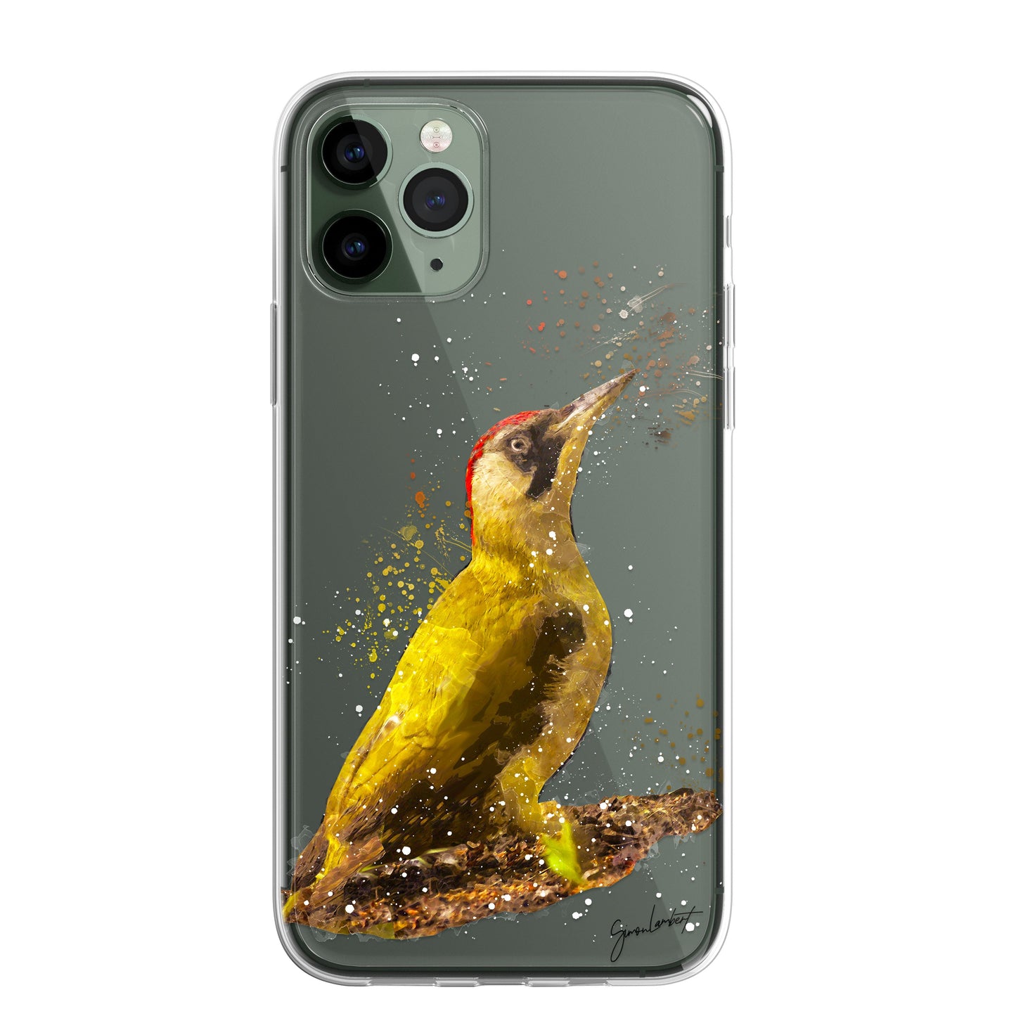 British Birds Phone Case Splatter Art CLEAR Cover Case for Samsung Galaxy Range