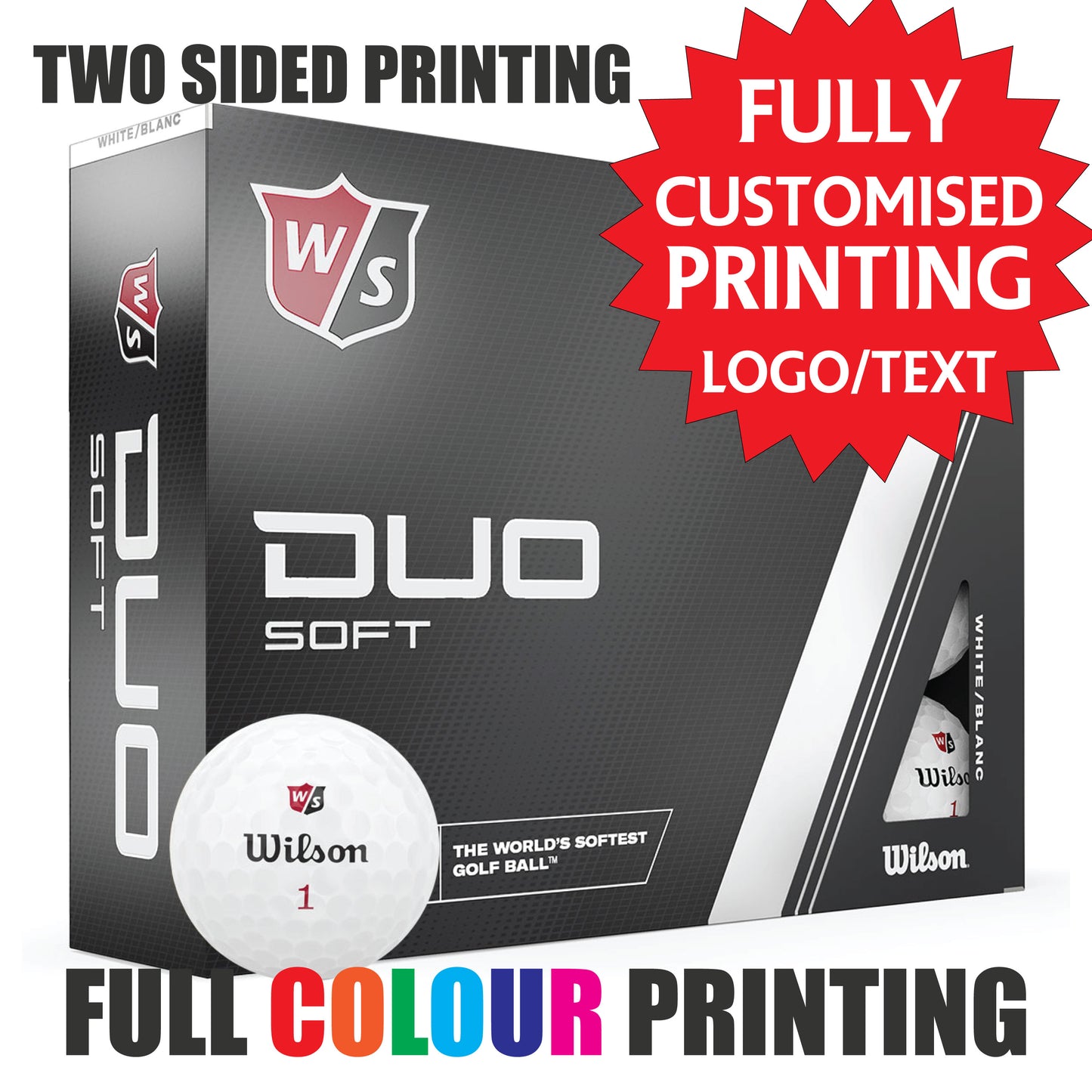 Personalised Golf Balls CUSTOM IMAGE/LOGO Titleist Pro V1 Callaway Srixon Taylor