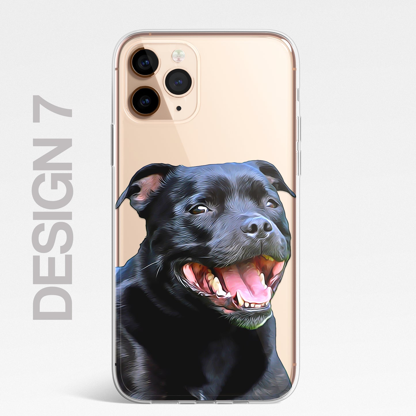 Staffy Staffordshire Terrier Pet Phone Case Brush CLEAR Phone Cover for iPhone